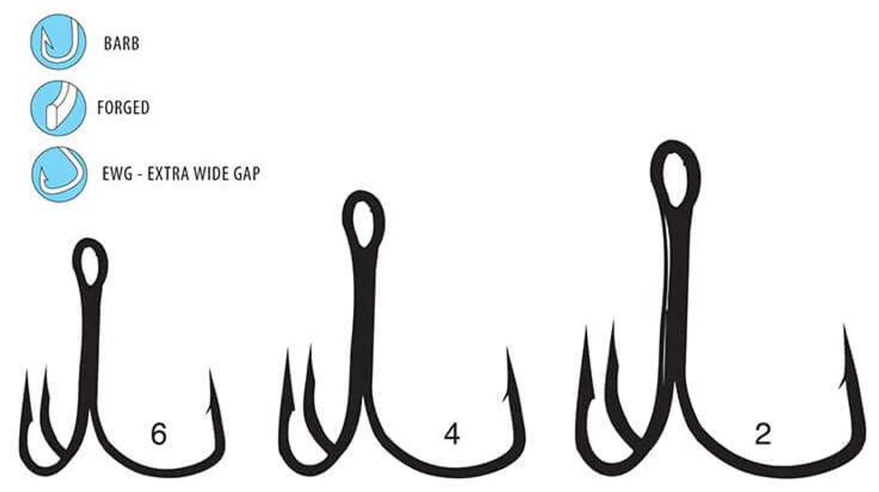 Gamakatsu Extra Wide Gap Treble Hooks 4 Gamakatsu Extra Wide Gap Treble Hooks - Image 2