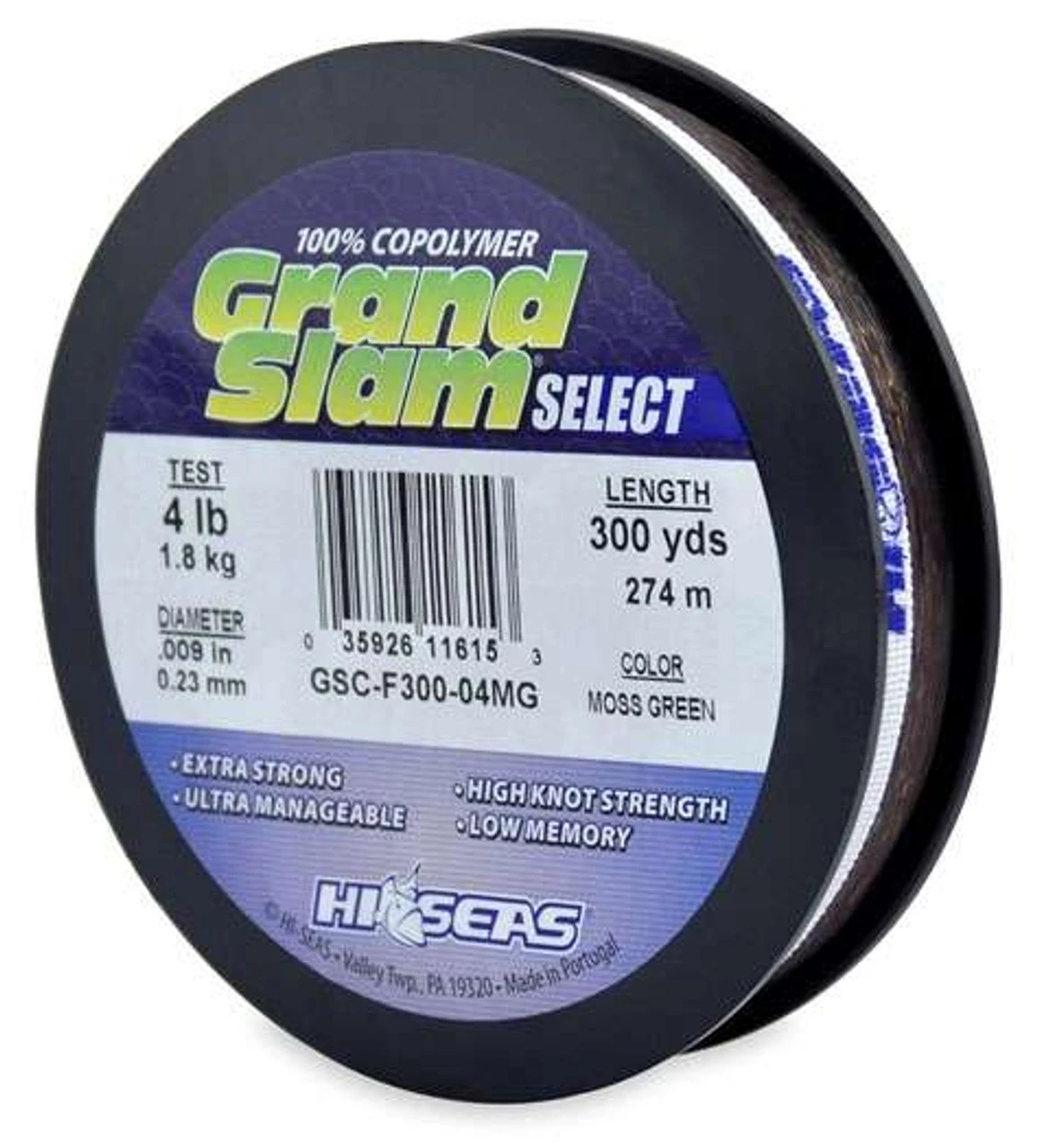 Hi-Seas Grand Slam Select Copolymer Fishing Line Moss Green 4 Hi-Seas Grand Slam Select Copolymer Fishing Line Moss Green - Image 2