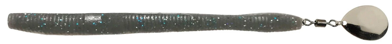 Hyperlastics Wormspin - 7.25in - Smoke Blue/Silver 3 Hyperlastics Wormspin - 7.25in - Smoke Blue/Silver